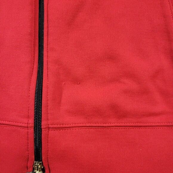 Lauren Ralph Lauren Jacket Womens Large Red Black Full Zip Crest - Picture 4 of 8